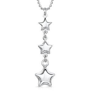 Sterling Silver Pendant With 3 Bubbly Stars